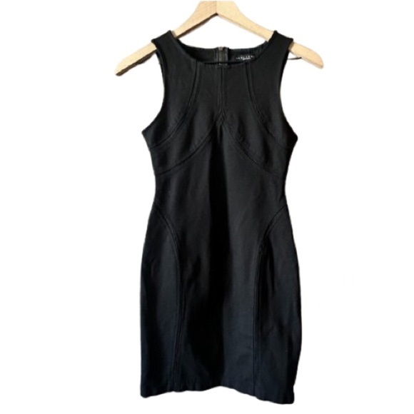 Women's XS Sanctuary Little Black Dress Sleeveless Bodycon - Picture 1 of 8